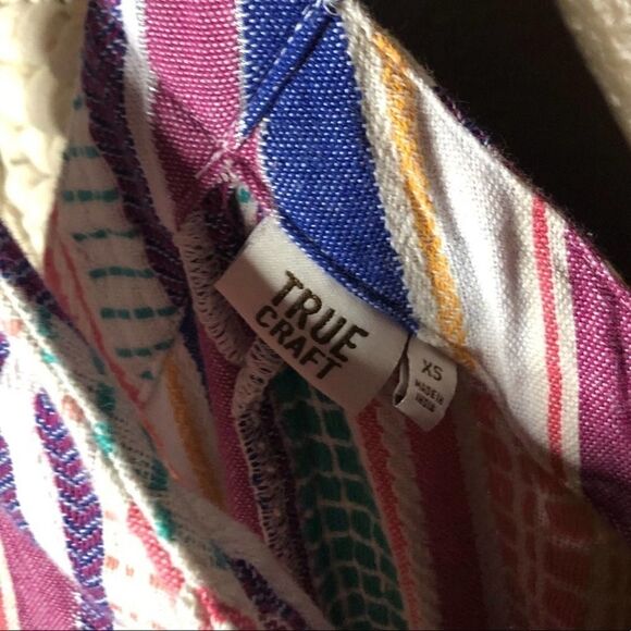 True Craft Striped Colorful Cropped Jumpsuit - Picture 7 of 13